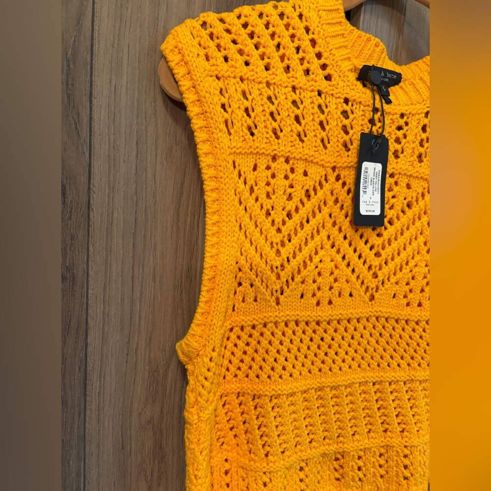 Rag & Bone deep yellow Renew sleeveless crew NWT - Picture 4 of 10